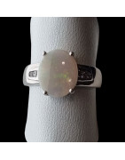 Bague Opale Argent 925 Taille 56