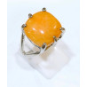 Bague Aventurine Orange Acier Inox Taille 58