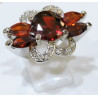Bague Zirconium Fleur Acier Taille 55