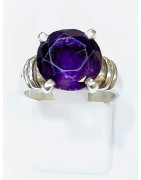 Bague Améthyste Argent 925 Taille 52