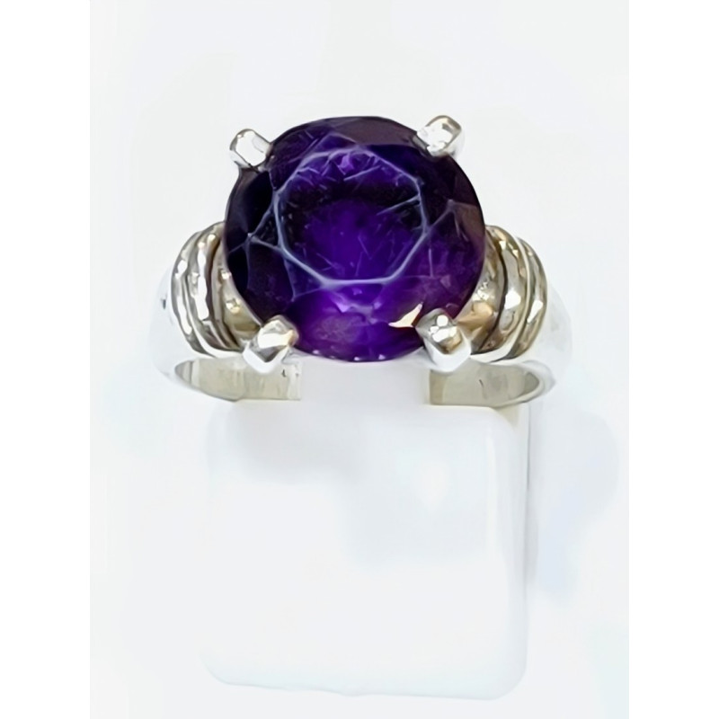 Bague Améthyste Argent 925 Taille 52