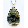 Pendentif Labradorite Argent 925 et Chaîne Acier 60cm