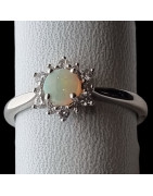 Bague Opale Argent 925 Taille 54