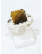 Bague Œil de Tigre Argent 925 Taille Réglable 53 à 60