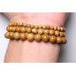 Bracelet Jaspe Bois pierres rondes