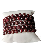 Bracelet Grenat Rouge Pierres Rondes