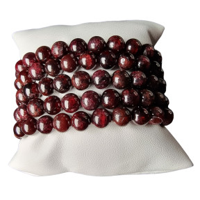 Bracelet Grenat Rouge Pierres Rondes