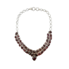 Collier Grenat Facetté et Serti Argent 925