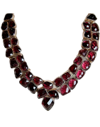 Collier Grenat Facetté et Serti Argent 925