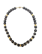 Collier Grenat & Cristal de roche Perles rondes 10mm
