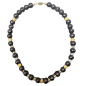 Collier Grenat & Cristal de roche Perles rondes 10mm