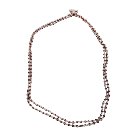 Collier Grenat 102 cm Argent 925