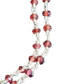 Collier Grenat 102 cm Argent 925