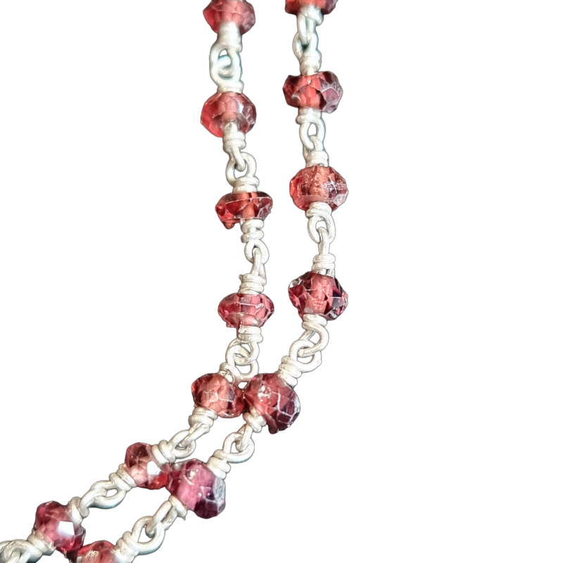 Collier Grenat 102 cm Argent 925