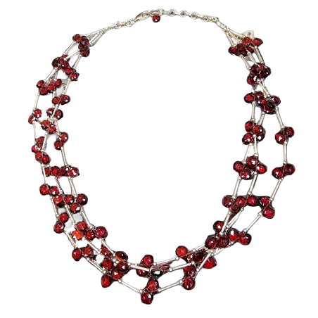 Collier Grenat Argent 925