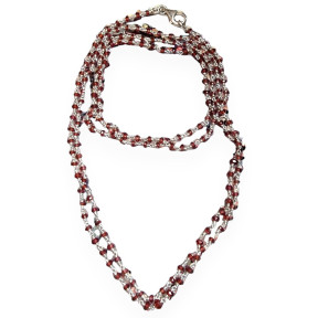 Collier Grenat facetté Argent 925