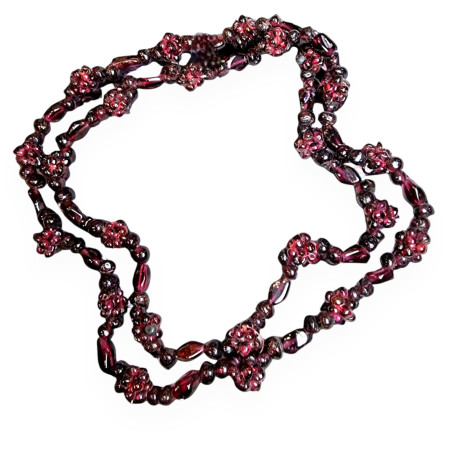 Collier Grenat baroque