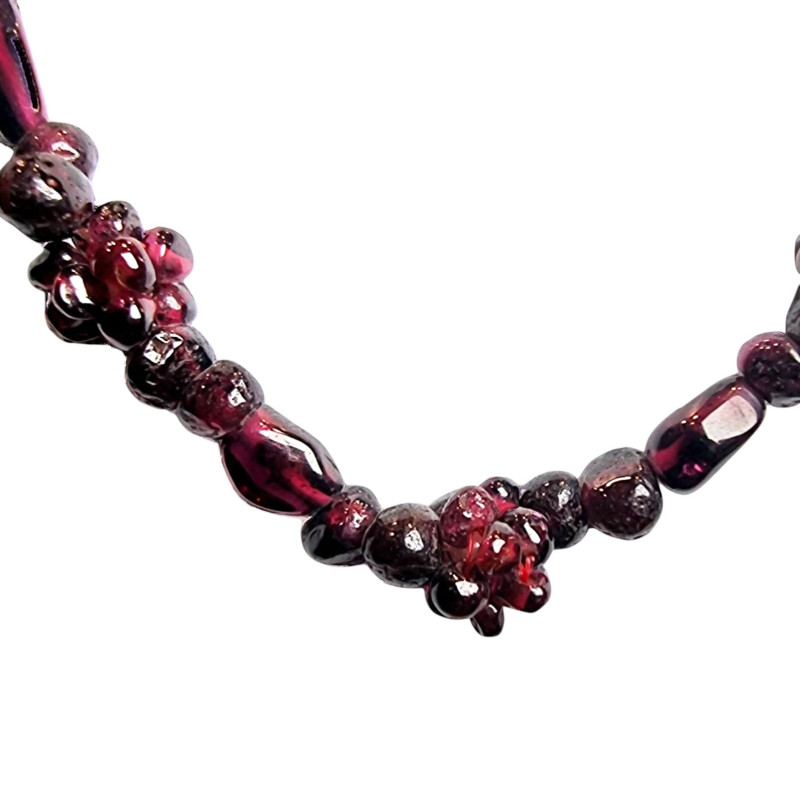 Collier Grenat perles baroques