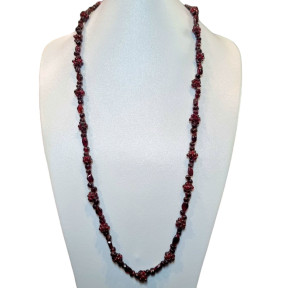 Collier Grenat perles baroques