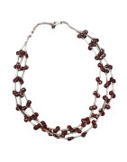 Collier Grenat facetté Argent 925