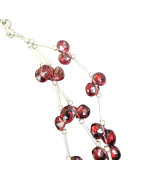 Collier Grenat facetté Argent 925