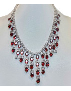 Collier Grenat serti & Zirconium