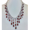 Collier Grenat serti & Zirconium