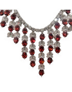 Collier Grenat serti & Zirconium