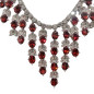Collier Grenat serti & Zirconium