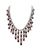 Collier Grenat serti & Zirconium