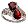 Bague Grenat Or gris et Diamants Taille 54 et sur mesure (s)