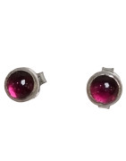 Boucles Grenat "Clou" Argent 925 (s)