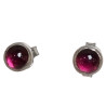 Boucles Grenat "Clou" Argent 925 (s)