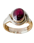Bague Grenat Argent 925 Taille 52 (s)