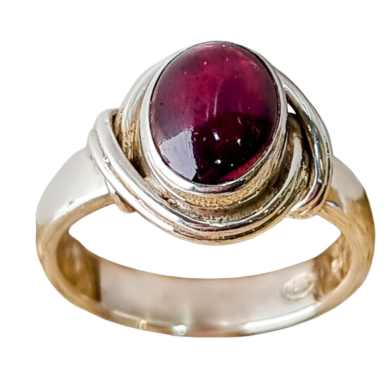 Bague Grenat Argent 925 Taille 52 (s)