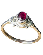 Bague Grenat Argent 925 Taille 58 (s)