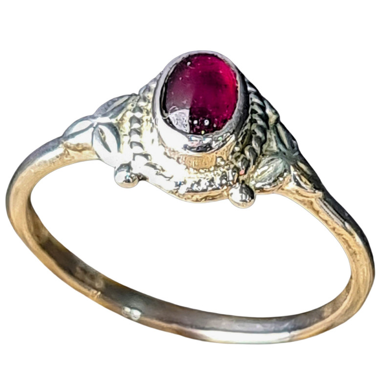 Bague Grenat Argent 925 Taille 58 (s)