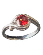 Bague Grenat Argent 925 Taille 58 (s)