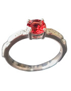 Bague Grenat Argent 925 Taille 58 (s)
