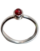 Bague Grenat Argent 925 Taille 57
