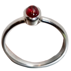 Bague Grenat Argent 925 Taille 57