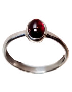 Bague Grenat Argent 925 Taille 57