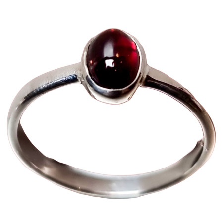 Bague Grenat Argent 925 Taille 57