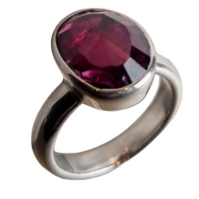 Bague Grenat Argent 925 Taille 60