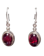 Boucles Grenat Argent 925