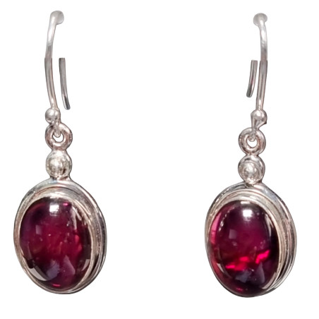 Boucles Grenat Argent 925