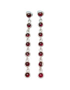 Boucles Grenat Argent 925