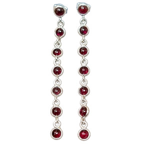 Boucles Grenat Argent 925