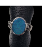 Bague Opale Argent 925 Taille 54