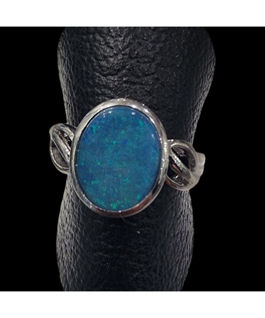 Bague Opale Argent 925 Taille 54